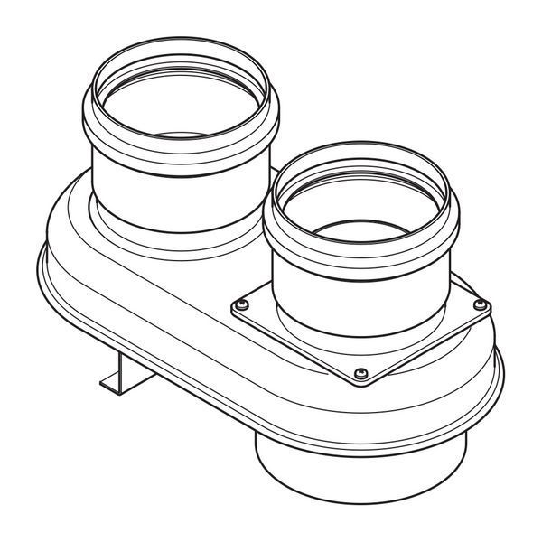 Daikin Ø60/100 den Ø80/Ø80 Adaptör