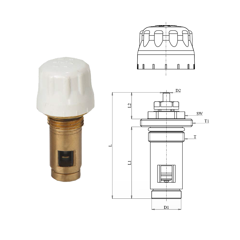 ECA İç Kompakt Ventil 41,3 mm - 602120624