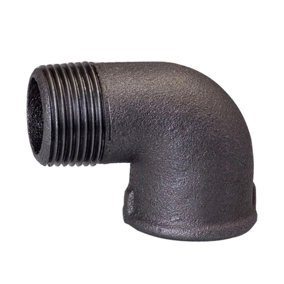 Trakya Döküm (Ekpaş) Siyah Dişli Kuyruklu Dirsek - 3/4''