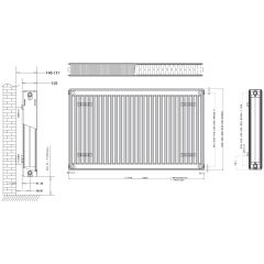 Daikin 22 TIP Panel Radyatör PKKP 900 x 500 mm