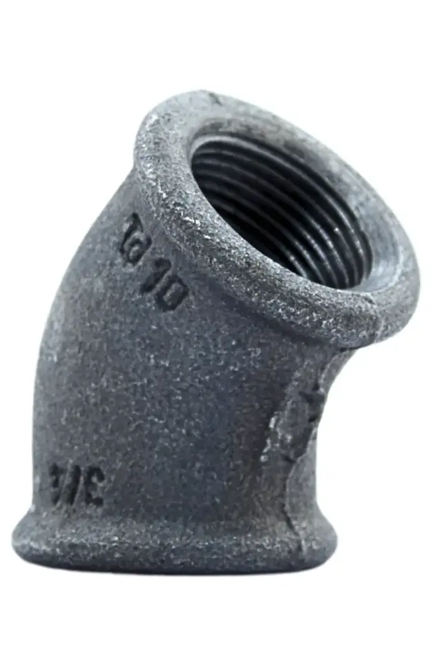 Trakya Döküm (Ekpaş) Siyah Dişli Dirsek 45° - 3/4''