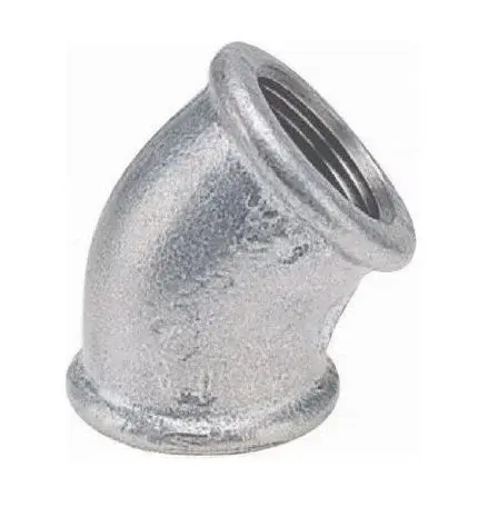 Trakya Döküm (Ekpaş) Galvaniz Dişli Dirsek 45° - 1/2''