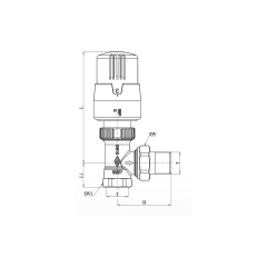 ECA TRV4 Termostatik Radyatör Valfi, Köşe - 802120116
