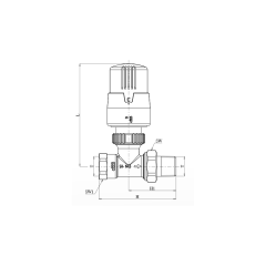 ECA TRV4 Termostatik Radyatör Valfi, Düz - 602120756