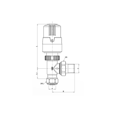 ECA TRV4 Termostatik Radyatör Valfi, PEX, Köşe - 602120780