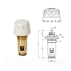 ECA İç Kompakt Ventil 44 mm - 602120312
