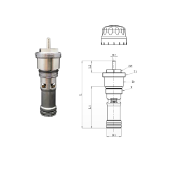 ECA İç Kompakt Ventil 55,1 mm - 602120736