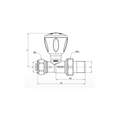 ECA RV3 Radyatör Valfi, Düz PEX, Krom - Ø16x2 - 602120752