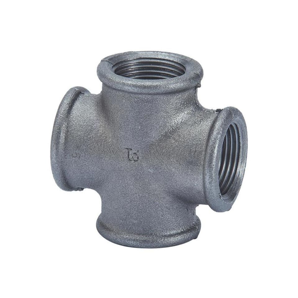 Trakya Döküm (Ekpaş) Siyah Dişli Kuruva Te -  1 x 1/2 x 1 x 1/2