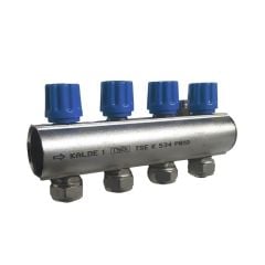 Kalde Kendinden Vanalı Hafif Tip Kollektör (Mavi) - 1'' / 2 Ağız