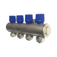 Kalde Kendinden Vanalı Hafif Tip Kollektör (Mavi) - 1'' / 2 Ağız