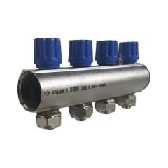 Kalde Kendinden Vanalı Hafif Tip Kollektör (Mavi) - 1'' / 3 Ağız