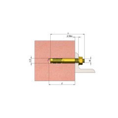 Saç Gömlekli Dübel - M6 x 45 mm