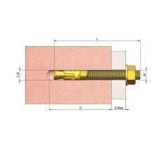 Klipsli Dübel - M10 x 110 mm