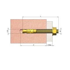 Klipsli Dübel - M20 x 150 mm