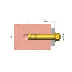 Borulu Dübel - M8 x 75 mm